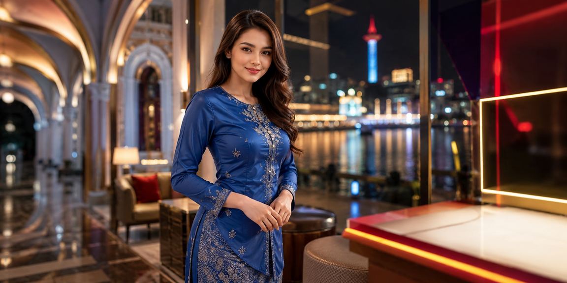 Pengguna Malaysia menikmati platform hiburan dalam talian mh2520 dengan baju kurung